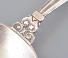 Georg Jensen makkos mintájú kanál, Jelzett. 47 g, 16 cm / Georg Jensen silver spoon