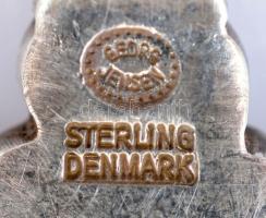 Georg Jensen makkos mintájú kanál, Jelzett. 47 g, 16 cm / Georg Jensen silver spoon