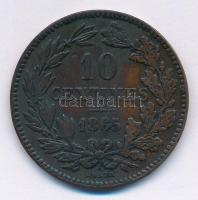 Luxemburg 1865. 10c Br T:2 ph. Luxembourg 1865. 10 Centimes Br C:XF edge error Krause KM#23.3