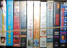10 db eredeti műsoros videokazetta (krimik, thrillerek, vígjáték)
