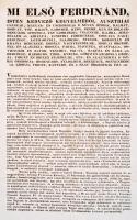 1848. december 2. Az Olmützi proklamáció, melyben V. Ferdinánd lemond a trónról, Ferenc Károly főher...