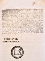 1848. december 2. Az Olmützi proklamáció, melyben V. Ferdinánd lemond a trónról, Ferenc Károly főher...