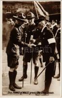 The Prince of Wales greets the Chief Scouts / King Edward VIII with Robert Baden-Powell