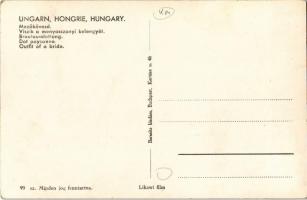 Mezőkövesd, Viszik a menyasszonyi kelengyét. Barasits kiadása, Likawi film / Hungarian folklore, wed...