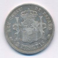 Spanyolország 1881MS-M 2P "XII Alfonz" T:2-
Spain 1881(81)MS-M 2 Pesetas "Alfonso XI...