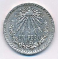 Mexikó 1922. 1P Ag T:2 Mexico 1922. 1 Peso Ag C:XF Krause KM#455