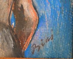 Biai-Föglein István (1905-1974): Lóverseny. Pasztell, karton, jelzett, paszpartuban, 32,5×27 cm