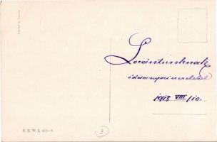 Megzavart mulatság / K.u.K. (Austro-Hungarian) military art postcard. B.K.W.I. 469-5. s: Fritz Schön...