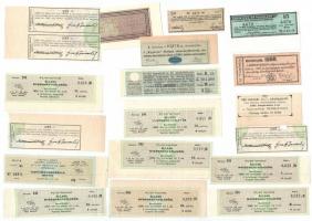 39db vegyes szelvény klf részvényekhez, nyereménykölcsönökhöz, közte 1910-1911. "'Hungária...