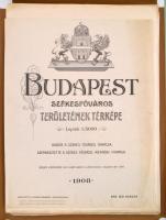 1908 Budapest Székesfőváros területének térképe, 1:5000, szerk. Székesfőváros Mérnöki Hivatala, kiad...