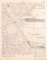 1908 Budapest Székesfőváros területének térképe, 1:5000, szerk. Székesfőváros Mérnöki Hivatala, kiad...