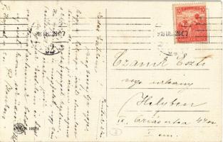 1918 Children art postcard, girl with toy clown. N.P.G. 1002/4. s: E. Weber