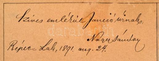 Nagy Sándor (1869-1950): Fogadó, Répcelak. Tus, akvarell, papír, paszpartuban. Jelzett, ajándékozási...