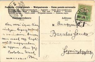 1907 Hunters with dogs. Serie 150. C. T. & Cie litho art postcard. s: R. Caputi