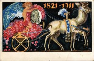 1821-1911 Königreich Bayern, Luitpold von Bayern / 90th Birthday of Luitpold, Prince Regent of Bavaria. Oscar Consée Art Nouveau + So. Stpl s: Ivi Diez