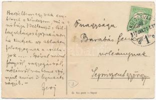 1910 Lóverseny és egér. Eredeti bőr rátét / Horse race and mouse. Original leather overlay