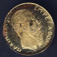 Mexikó 1865. Miksa császár mini aranypénz utánzata Au 1,2g (8K) T:1