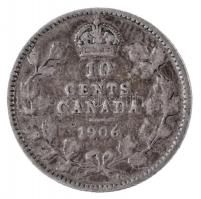 Kanada 1906. 10c Ag "VII. Eduárd" T:3
Canada 1906. 10 Cents Ag "Edward VII" C:F...