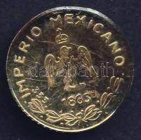 Mexikó 1865. Miksa császár mini aranypénz utánzata Au 1,2g (8K) T:1