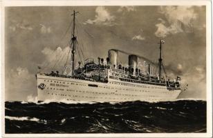1934 Dampfer Der Deutsche. Norddeutscher Lloyd / German ocean liner passenger steamship