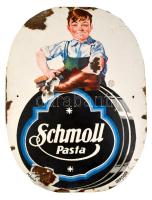 Schmoll Pasta, zománcozott fém tábla, sérülésekkel, 66×50 cm