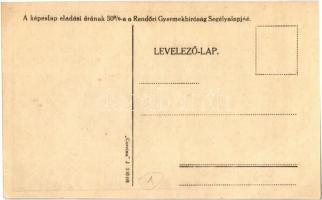 Rendőri Gyermekbíróság Segélyalap propagandalapja / Hungarian charity propaganda card against juveni...