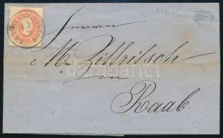 1863 5kr levélen / on cover "LÉBÉNY SZT. MIKLÓS" - Raab