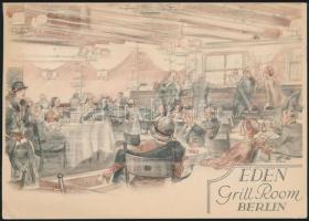 1938 Lehár Ferenc (1870-1948) zeneszerző saját kézzel megírt és pecsétjével ellátott, berlini kávéhá...