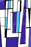 Frank Magda (1914-1997): Kompozíció. Szitanyomat, papír, jelzett, művészpéldány E.A. 39,5×27,5 cm / ...