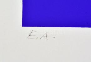 Frank Magda (1914-1997): Kompozíció. Szitanyomat, papír, jelzett, művészpéldány E.A. 39,5×27,5 cm / ...