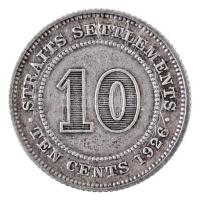 Straits Settlements / Brit gyarmat 1926. 10c Ag "V. György" T:2-
Straits Settlements / Br...
