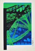 Hervé, Rodolf (1957-2000): Eiffel-torony. Szitanyomat, papír, jelzett, 36,5x21,5 cm. / Hervé, Rodolf (1957-2000): Eiffel-tower. Screenprint on paper, signed, 36,5x21,5 cm. Photographer Rodolf Hervé was born in Paris, his father was famous photographer Lucien Hervé. This screenprint is part of a series of 12 works depicting the cultural icon of France.