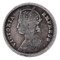 Brit-India 1877. 1/4R Cu Viktória T:3 ph. British India 1877. 1/4 Rupee Victoria C:F edge error Krause KM#490