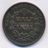 Brit-India / Kelet-Indiai Társaság 1835. 1/2A Cu T:2- British India / East India Company 1835. 1/2 Anna Cu C:VF Krause KM#447