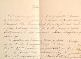 1901 Székelyudvarhely, erdőtiszti eskü, székelyudvarhelyi M. Kir. Állami Erdőhivatal pecsétjével, al...