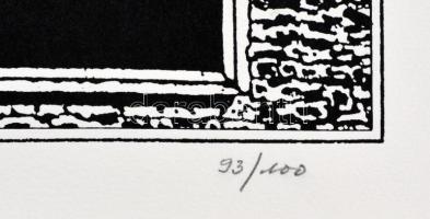 Joseph Kádár (1936-2019): Dualité. Szitanyomat, papír, jelzett, számozott (93/100), hátoldalán a műv...