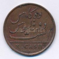 Brit-India / Kelet-Indiai Társaság 1808. 10c Cu T:3 British India / East India Company 1808. 10 Cash Cu C:F Krause KM#319
