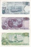 Argentína 1974-1976. 5P + 1973-1976. 10P + 1974-1975. 500P T:I
Argentina 1974-1976. 5 Pesos + 1973-...
