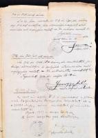 1901 Székelyudvarhely, erdőtiszti eskü bizonyítvány, "Udvarhely Vármegye Alispánja" pecsét...