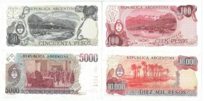 Argentína 1976-78. 50P + 100P + 1984-85. 5000PA + 1976-83. 10.000P T:I
Argentina 1976-78. 50 Pesos ...