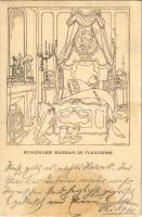 1915 Ruhender Barbar in Flandern. Liller Kreigszeitung. s: Karl Arnold + S. B. III. B. Res. Inf. Rgt. No. 1. (fl)
