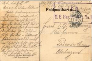1915 Ruhender Barbar in Flandern. Liller Kreigszeitung. s: Karl Arnold + "S. B. III. B. Res. In...