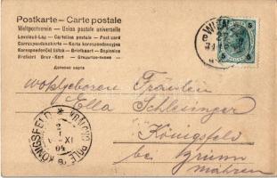 1904 Jung Heidelberg. In die Kanne! / beer drinking children. Serie 96. 8001