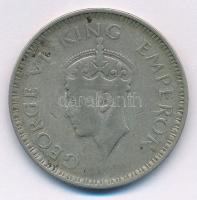 Brit-India 1943. 1R Ag VI. György T:2-,3 patina British India 1943. 1 Rupee Ag George VI C:VF,F patina Krause KM#556