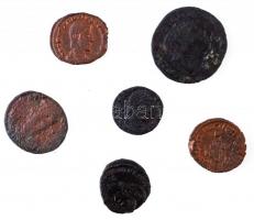 Római Birodalom 6db-os vegyes római rézpénz tétel a Kr.u. III-IV. századból T:2-,3 Roman Empire 6pcs...