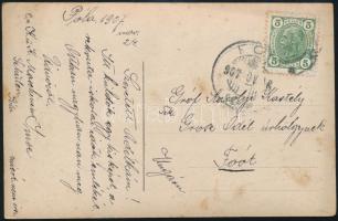 1907 Osztrák.magyar rekruta iskola tabló. Fotólap / K.u.k. Maschinienschule, Pola. Photo Postcard