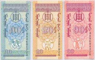 Mongólia 1993. 10M+20M+50M T:I 
Mongolia 1993. 10 Mongo + 20 Mongo + 50 Mongo C:UNC Krause KM#49 KM...