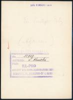cca 1933 Kinszki Imre (1901-1945) budapesti fotóművész aláírással és pecséttel jelzett vintage fotóm...