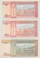 Mongólia 1993. 10T + 2000. 50T + 2005. 20T + 2008. 1T + 5T + 2014. 10T + 20T T:I
Mongolia 1993. 10 ...