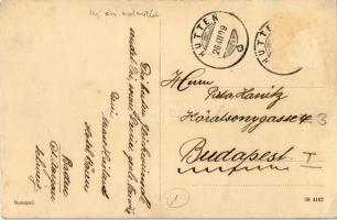 1910 Boldog új évet! / Glückliche Fahrt in's neu Jahr! / New Year greeting with automobile arou...